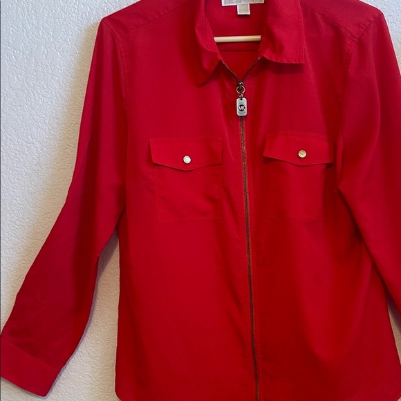Michael Kors Red Utility Jacket - Picture 3 of 5